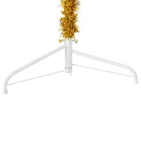 vidaXL Slim Artificial Half Christmas Tree with Stand Gold 5 ft