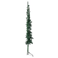 vidaXL Slim Artificial Half Christmas Tree with Stand Green 6 ft