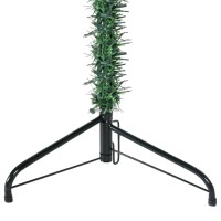 vidaXL Slim Artificial Half Christmas Tree with Stand Green 6 ft