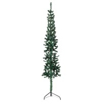 vidaXL Slim Artificial Half Christmas Tree with Stand Green 8 ft