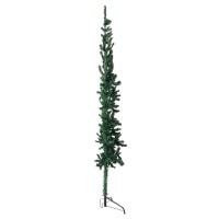 vidaXL Slim Artificial Half Christmas Tree with Stand Green 8 ft