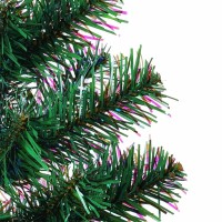 vidaXL Artificial Christmas Tree with Iridescent Tips Green 8 ft PVC