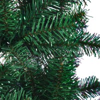 vidaXL Artificial Christmas Tree with Iridescent Tips Green 8 ft PVC