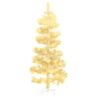 vidaXL Swirl Pre-lit Christmas Tree with Stand White 6 ft PVC