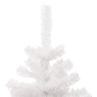 vidaXL Swirl Pre-lit Christmas Tree with Stand White 6 ft PVC