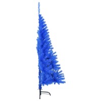 vidaXL Artificial Half Christmas Tree with Stand Blue 4 ft PVC