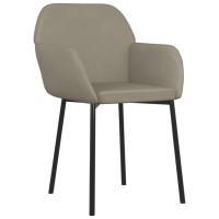 Vidaxl Dining Chairs 2 Pcs Light Gray Velvet