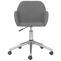 vidaXL Swivel Office Chair Light Gray Fabric