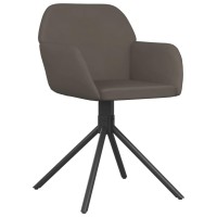 Vidaxl Swivel Dining Chairs 2 Pcs Dark Gray Velvet