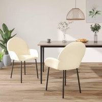 Vidaxl Dining Chairs 2 Pcs Cream Faux Leather