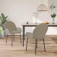 Vidaxl Dining Chairs 2 Pcs Light Gray Velvet