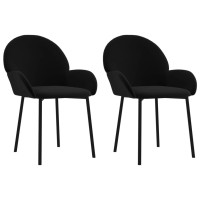 Vidaxl Dining Chairs 2 Pcs Black Velvet