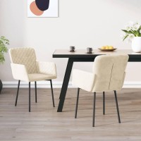 Vidaxl Dining Chairs 2 Pcs Cream Velvet