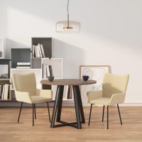 Vidaxl Dining Chairs 2 Pcs Cream Velvet