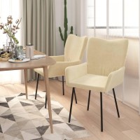 Vidaxl Dining Chairs 2 Pcs Cream Velvet