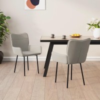 Vidaxl Dining Chairs 2 Pcs Light Gray Velvet