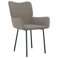 Vidaxl Dining Chairs 2 Pcs Light Gray Velvet