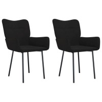 Vidaxl Dining Chairs 2 Pcs Black Velvet