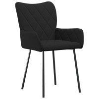 Vidaxl Dining Chairs 2 Pcs Black Fabric