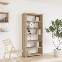 Vidaxl 6-Tier Bookcase 31.5X11.8X66.9 Solid Wood Acacia