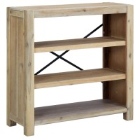 Vidaxl 3-Tier Bookcase 31.5X11.8X31.5 Solid Wood Acacia