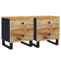 Vidaxl Bedside Cabinets 2 Pcs 15.7X13X18.1 Solid Wood Mango