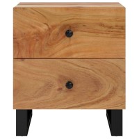 Vidaxl Bedside Cabinet 15.7X13X18.1 Solid Wood Acacia