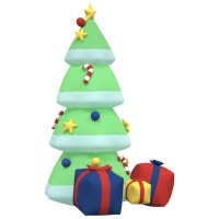 vidaXL Inflatable Christmas Tree with LEDs 94.5