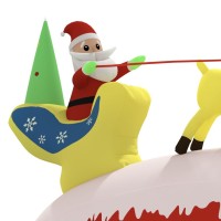 vidaXL Christmas Inflatable Santa and Reindeer Decoration LED 57.1