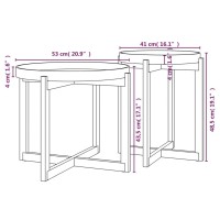 vidaXL Coffee Tables 2 pcs Gray Engineered Wood and Solid Wood Pine