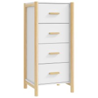 Vidaxl Highboard White 16.5X15X35.4 Engineered Wood