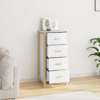 Vidaxl Highboard White 16.5X15X35.4 Engineered Wood