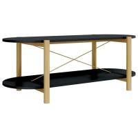 Vidaxl Coffee Table Black 43.3X18.9X15.7 Engineered Wood