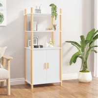 Vidaxl Highboard White 23.6X15.7X55.5 Engineered Wood