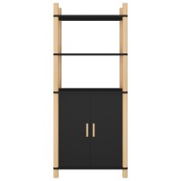 Vidaxl Highboard Black 23.6X15.7X55.5 Engineered Wood