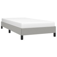 Vidaxl Bed Frame Light Gray 39.4X74.8 Twin Fabric