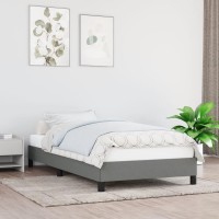 Vidaxl Bed Frame Dark Gray 39.4X74.8 Twin Fabric