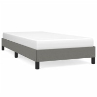 Vidaxl Bed Frame Dark Gray 39.4X74.8 Twin Fabric