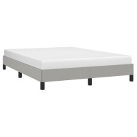 Vidaxl Bed Frame Light Gray 53.9X74.8 Full Fabric