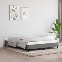 Vidaxl Bed Frame Dark Gray 53.9X74.8 Full Fabric