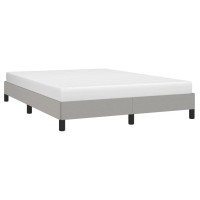 Vidaxl Bed Frame Light Gray 59.8X79.9 Queen Fabric