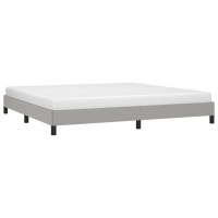 Vidaxl Bed Frame Light Gray 76X79.9 King Fabric