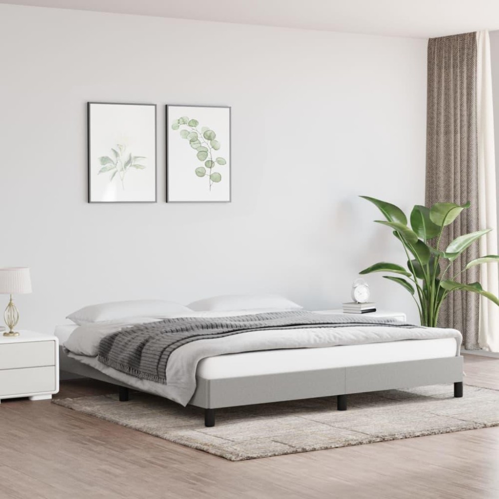 vidaXL Bed Frame Light Gray 72