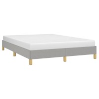 Vidaxl Bed Frame Light Gray 53.9X74.8 Full Fabric