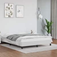 Vidaxl Bed Frame White 59.8X79.9 Queen Faux Leather