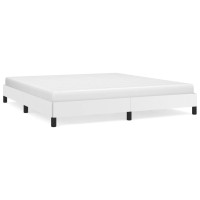 Vidaxl Bed Frame White 76X79.9 King Faux Leather