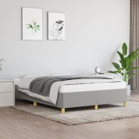 Vidaxl Bed Frame Light Gray 53.9X74.8 Full Fabric