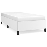Vidaxl Bed Frame White 39.4X74.8 Twin Faux Leather