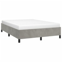 Vidaxl Bed Frame Light Gray 59.8X79.9 Queen Velvet