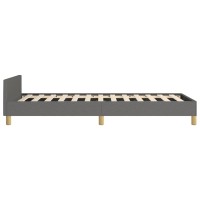 vidaXL Bed Frame with Headboard Dark Gray 39.4